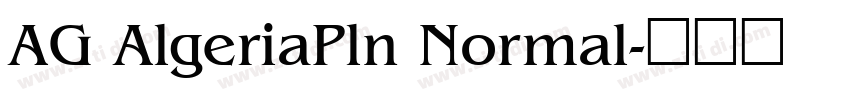 AG AlgeriaPln Normal字体转换